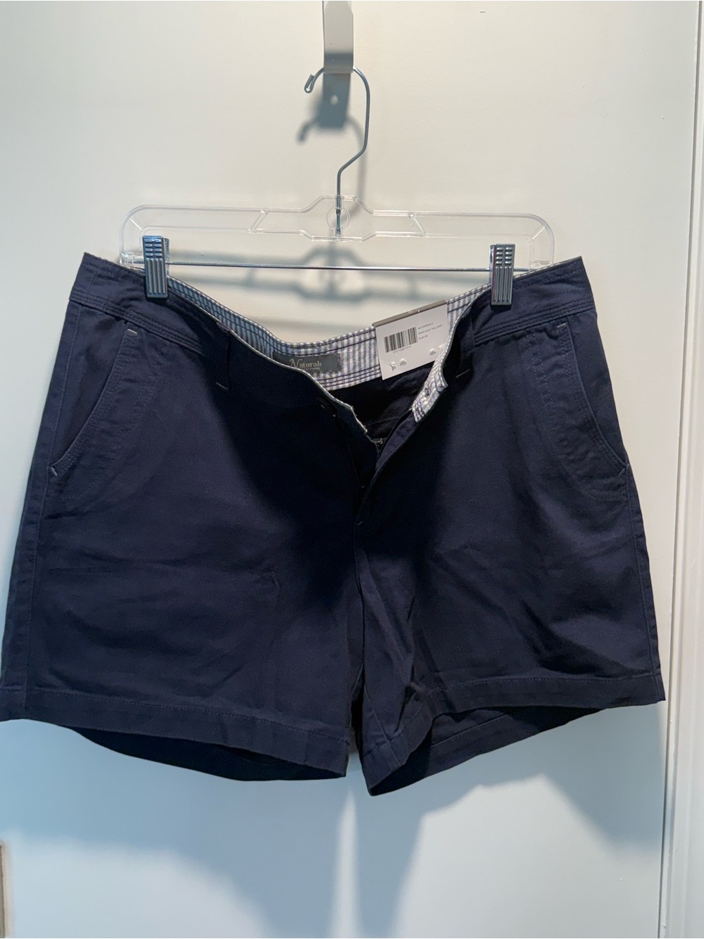 Natural Reflections Navy Cotton Blend Cargo Shorts